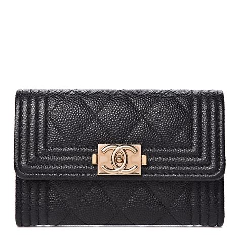 chanel boy flap card holder